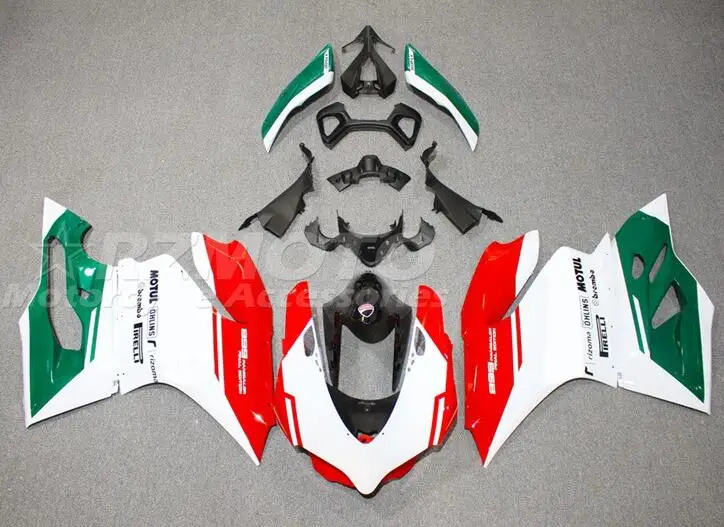 4Gifts Новый Комплект обтекателя мотоцикла из АБС-пластика, пригодный для Ducati 899 1199 panigale 1199S 2012 2013 2014 2015 Прохладный Красный Зеленый