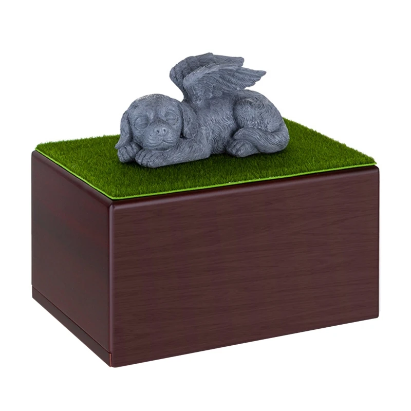 Y5LE Урна для Домашних Животных Мемориальная Коробка с Изображением Деревянных Урн для Кремации Кошек