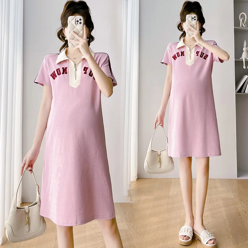 Z44130 # Платье для беременных женское платье в корейском стиле Летняя одежда для беременных Женская одежда для беременных