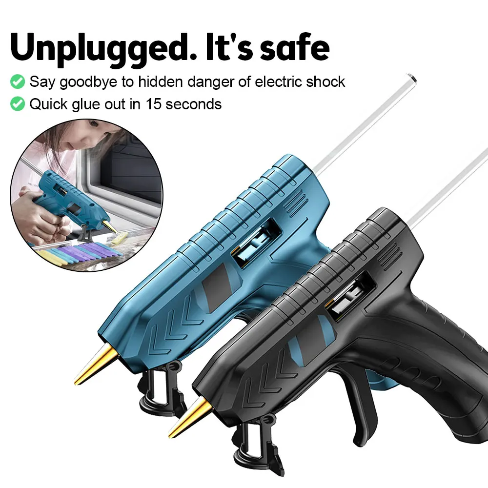 Беспроводной термоплавкий клеевой пистолет, термоинструмент, Электрическая термоплавильная машина, USB-аккумуляторные наборы инструментов для ремонта DIY