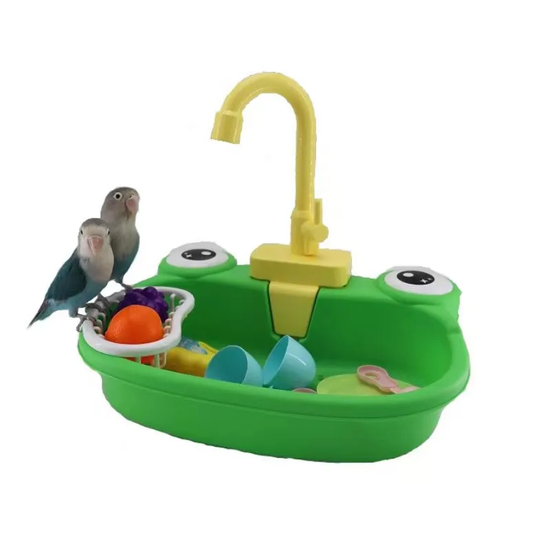 Ванна для попугаев, Птичий душ, игрушки для ванны, Автоматические Попугаи, детский бассейн с краном, Плавательные бассейны, Кормушка для домашних животных, Кухонный игровой набор
