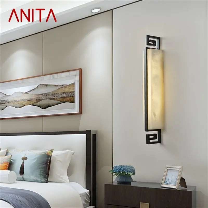 Внутренние бра ANITA Copper Современный роскошный светодиодный настенный светильник Dolomite Дизайн Балкона для домашнего коридора