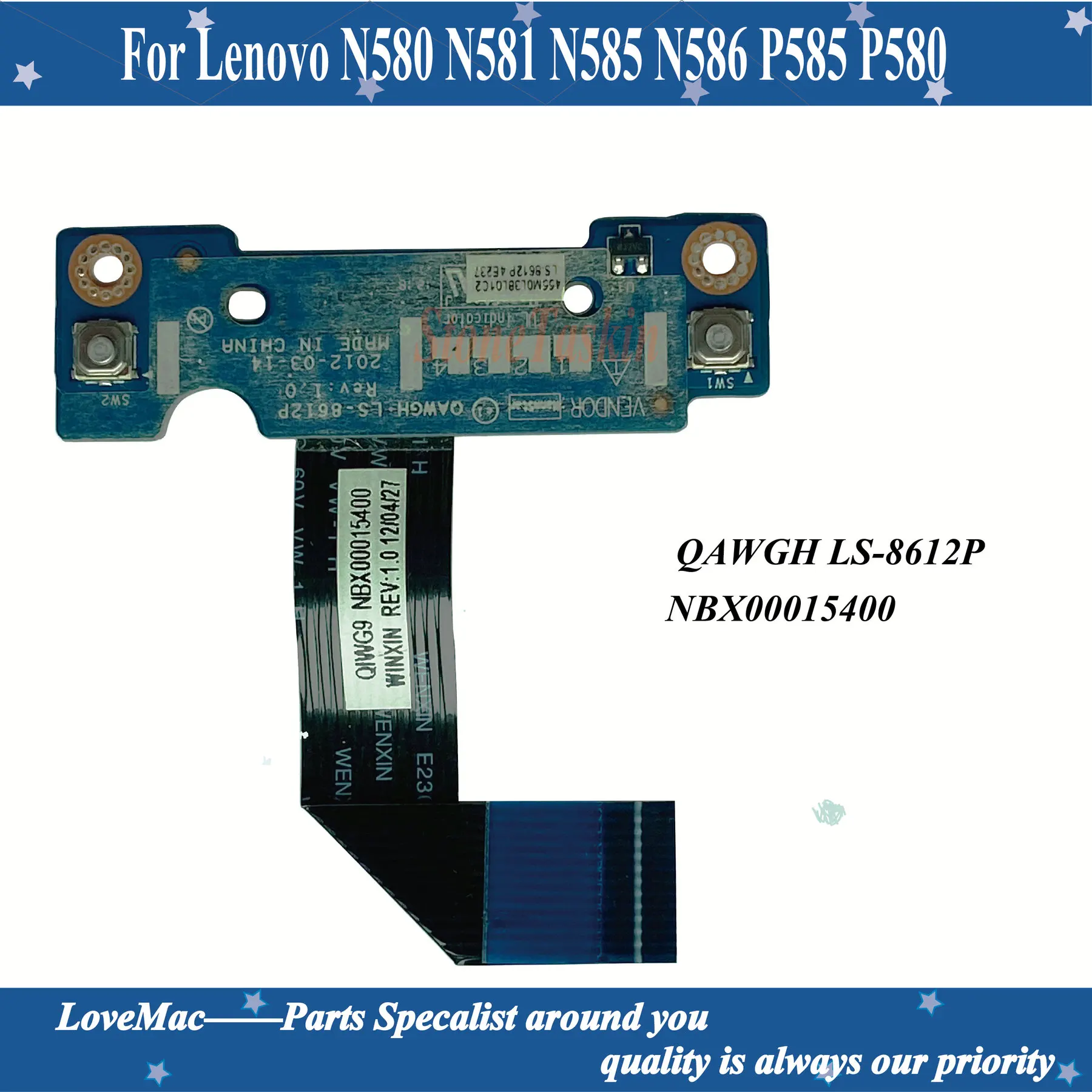Высокое качество NBX00015400 Для Lenovo Ideapad N580 N581 N585 N586 P585 P580 Сенсорная панель Кнопка Мыши Плата LS-8612P разъем постоянного тока кабель