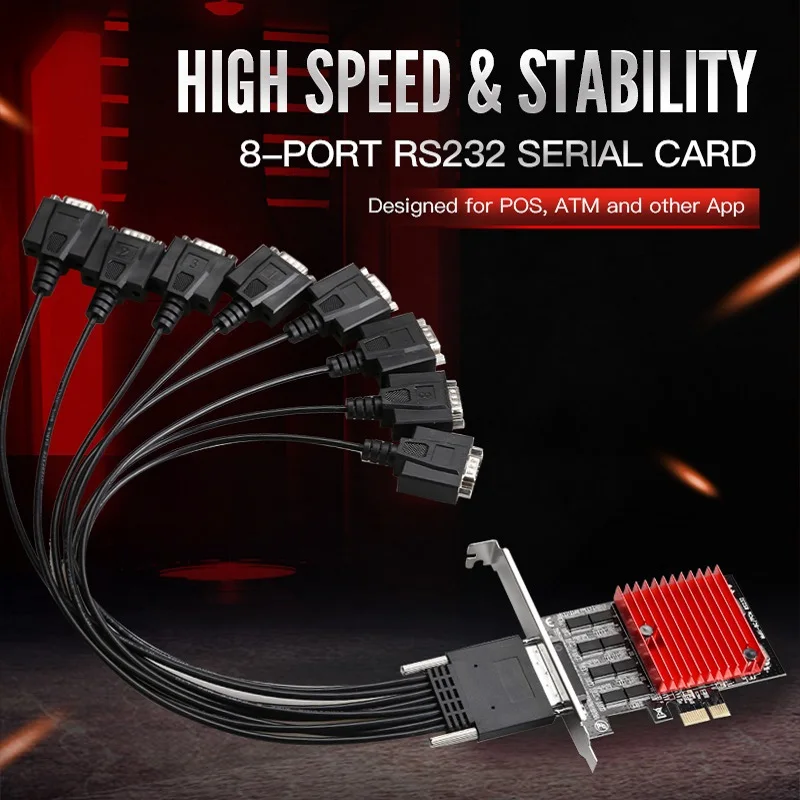 Доступны 8 портов RS323 DB98 с последовательной адаптерной картой PCI Express ASIX – MCS9900CV-AA на чипсете для компакт-диска с компьютером