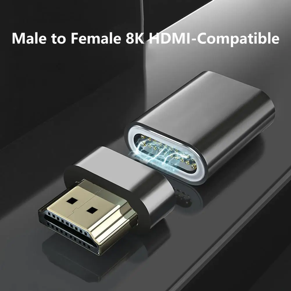 Магнитный HDMI-совместимый Адаптер Из Алюминиевого Сплава 8K 60HZ с разъемом 