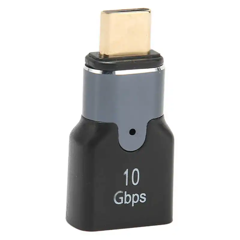 Магнитный USB разъем для адаптера Type C с передачей 10 Гбит/с Маленький компактный адаптер 3A Type C из алюминиевого сплава