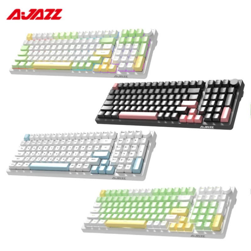 Механическая игровая клавиатура Ajazz AK992 100 клавиш RGB Bluetooth 5.0 Полноцветная подсветка Беспроводная клавиатура для ПК ноутбука с подсветкой
