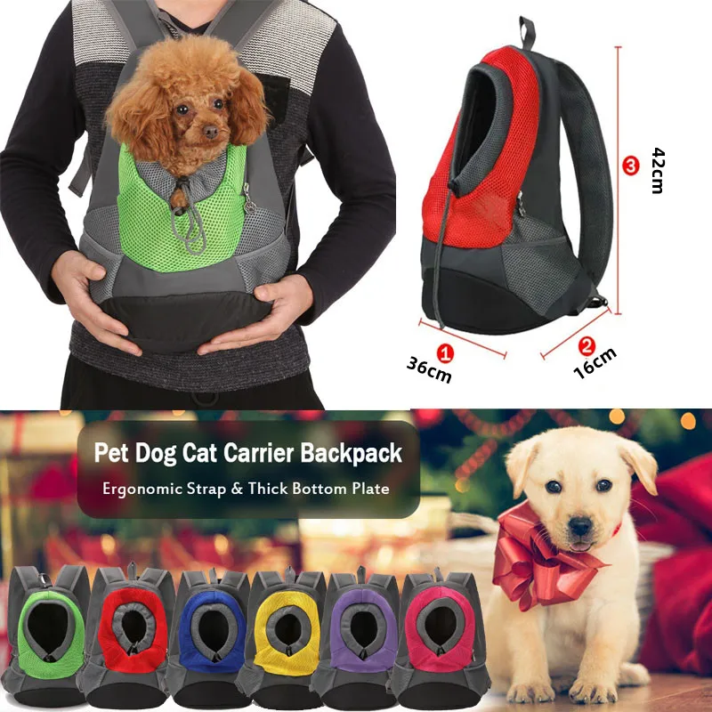 Новая переноска для домашних собак, сумка-рюкзак для домашних животных, портативная дорожная сумка, передняя сумка для домашних собак, сетка для походов на открытом воздухе, занятия спортом с двойным плечом