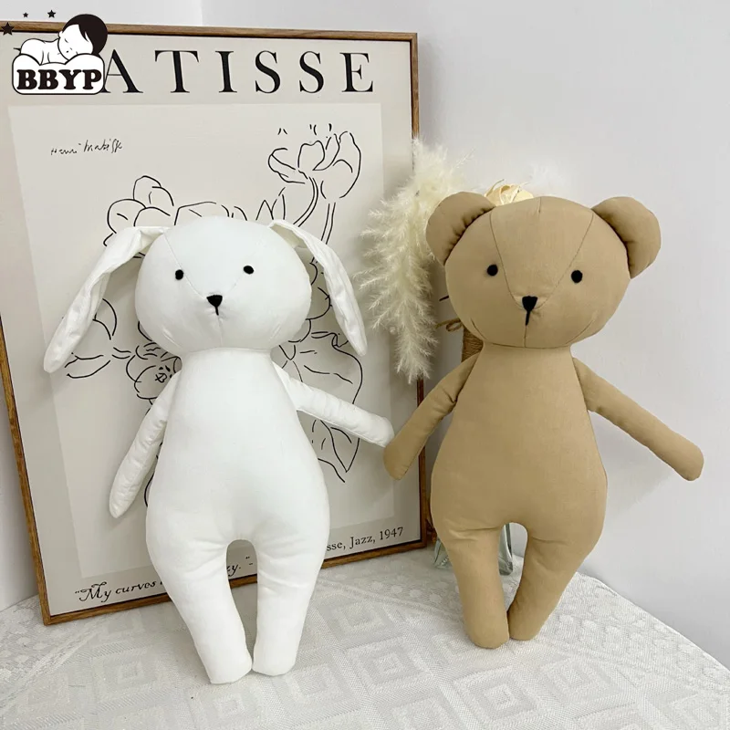 Прекрасная мягкая игрушка в скандинавском стиле, кавайный медведь, кролик, плюшевая кукла для маленьких девочек, декор комнаты для кукол, сопровождающий спящих новорожденных.