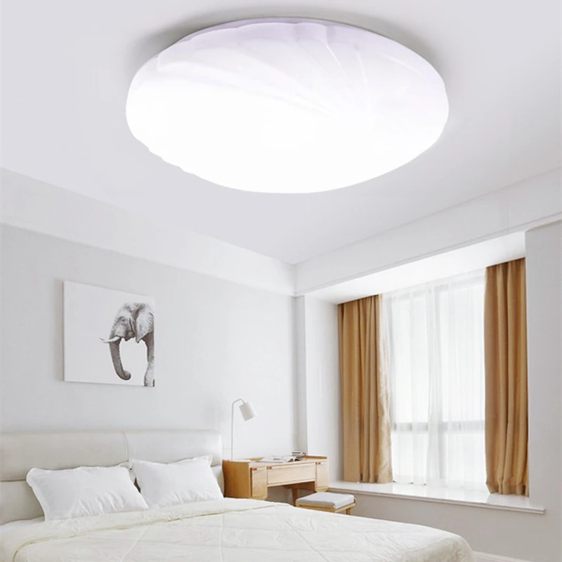 Светодиодный потолочный светильник 12W18W24W круглый акриловый, полностью белый для гостиной, столовой, спальни, балкона, коридора, освещение в коридоре