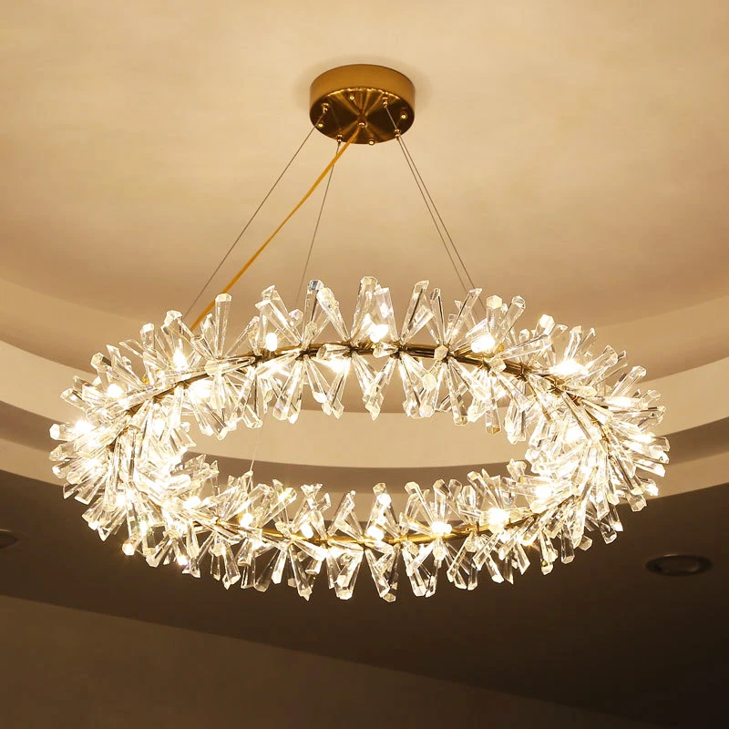 Современные светодиодные роскошные хрустальные люстры для гостиной столовой спальни кухонного декора Подвесные светильники Lustre Lamp