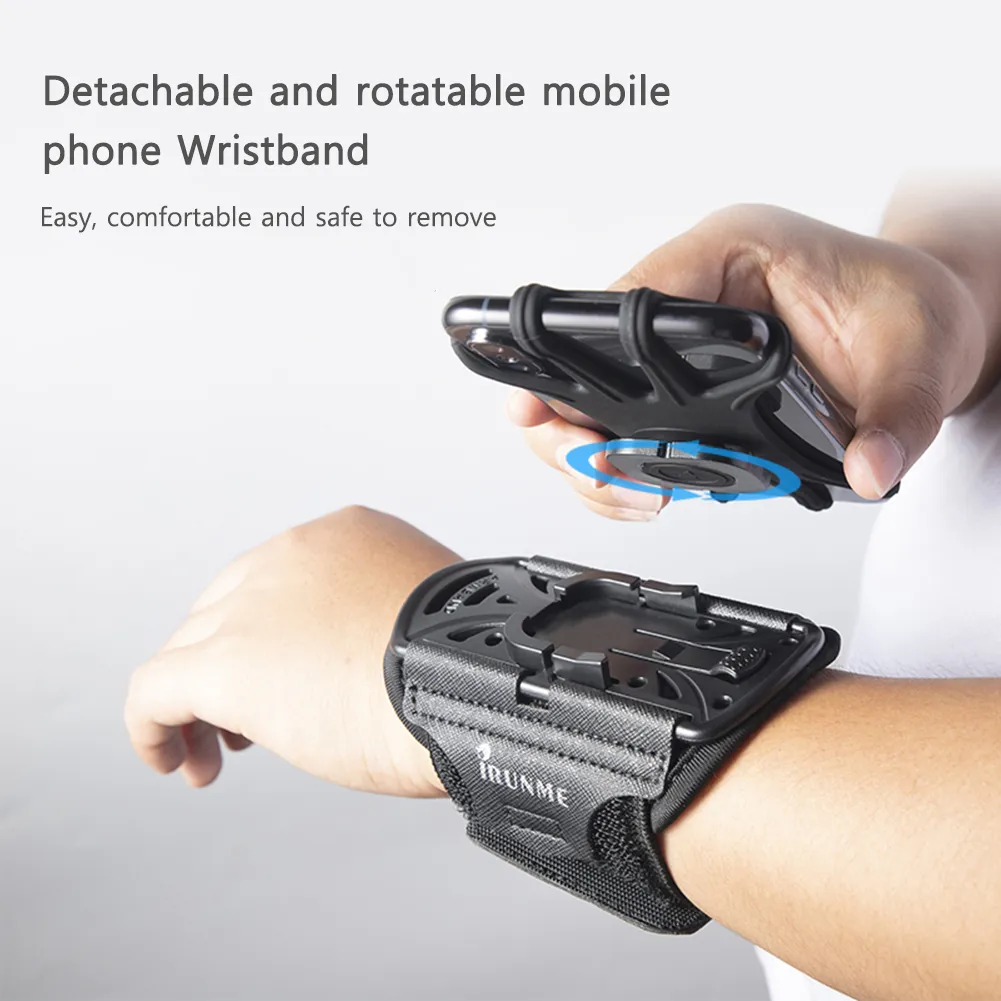 Спортивный браслет на открытом воздухе, держатель для телефона для iPhone 12 11 Pro Samsung Huawei, съемная вращающаяся повязка, держатель для мобильного телефона, сумка для рук