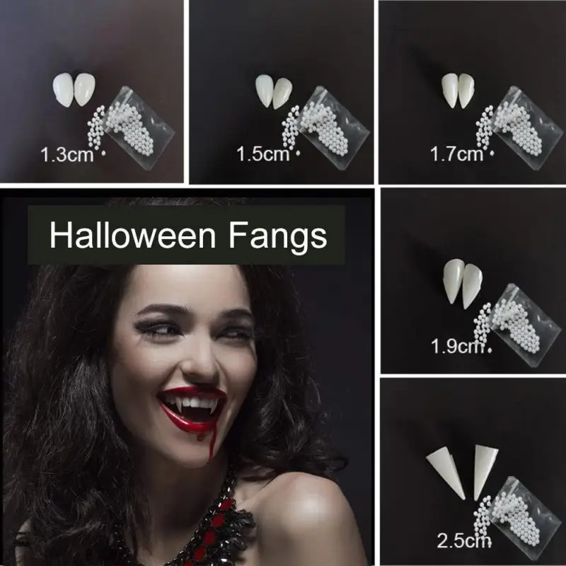 Украшение на Хэллоуин Зубы вампира, Клыки, зубные протезы, реквизит для вечеринки, костюм для косплея 